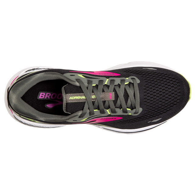 Brooks Women's Adrenaline GTS 23 Black/Gunmetal/Sharp Green