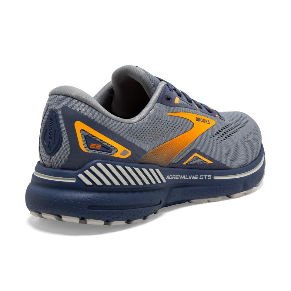 Brooks Men's Adrenaline GTS 23 Grey/Crown Blue/Orange