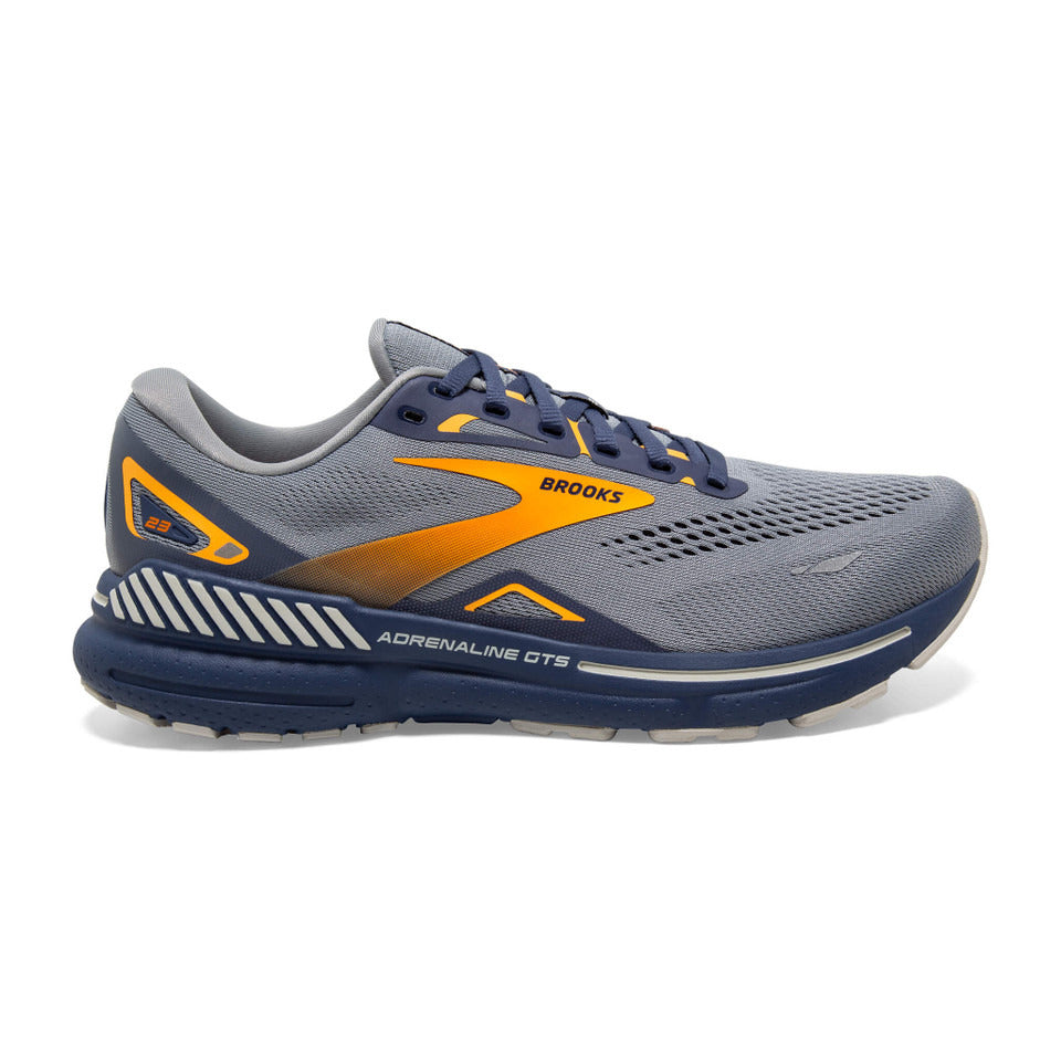 Brooks Men's Adrenaline GTS 23 Grey/Crown Blue/Orange