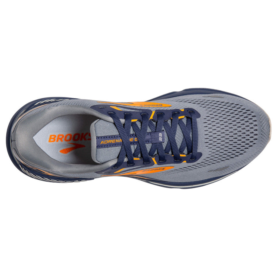 Brooks Men's Adrenaline GTS 23 Grey/Crown Blue/Orange