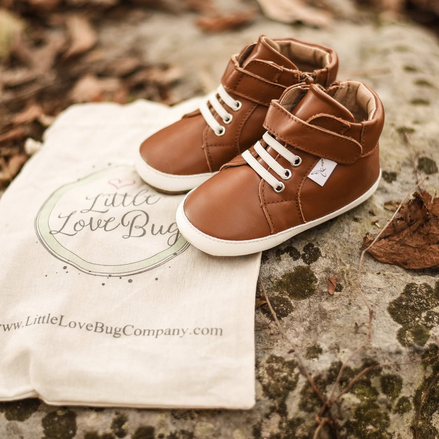 Little Love Bug Co. Brown High Top