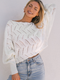 Cupshe Wavy Pointelle Knit Bishop Sleeve Sweater (x2)