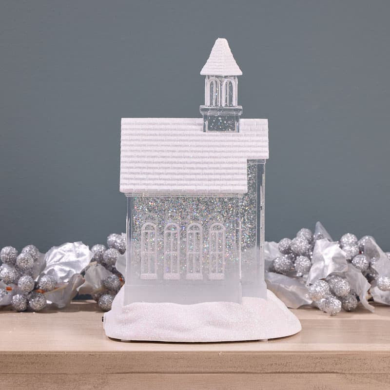 Cracker Barrel Acrylic Church Glitter Globe