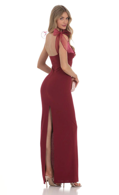 Lucy in the Sky Shoulder Ties Maxi Dress