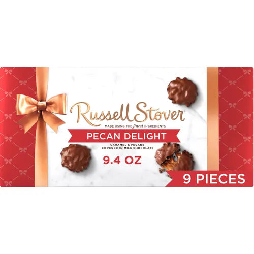 Russell Stover Chocolates Milk Chocolate Pecan Delights, 8.1 oz. Box