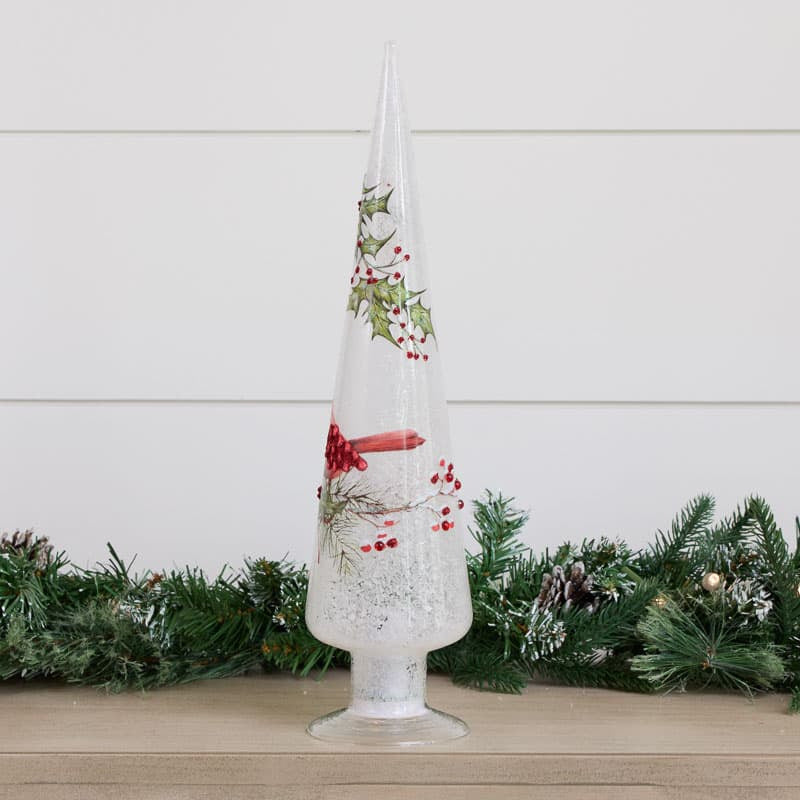 Cracker Barrel Christmas Cardinal LED Cone Tree