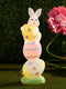 Cracker Barrel 3Ft Stacked Eggs with Bunny Blow Mold