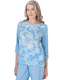 Alfred Dunner Women's Crew Neck Floral Top