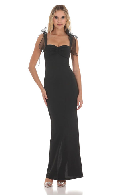 Lucy in the Sky Shoulder Ties Maxi Dress