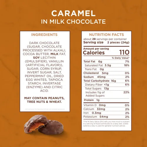 Russell Stover Chocolates Milk Chocolate Caramel Medallions, 24 oz. bag