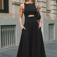 Cupshe Boat Neck Sleeveless Cutout Maxi Dress (x2)