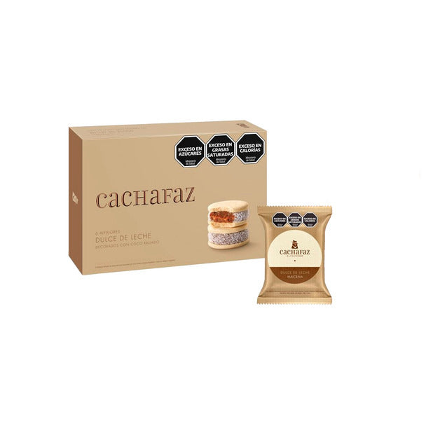 Pampa Direct Cachafaz Alfajor Cornstarch Maicena with Grated Coconut and Dulce de Leche (box of 6)