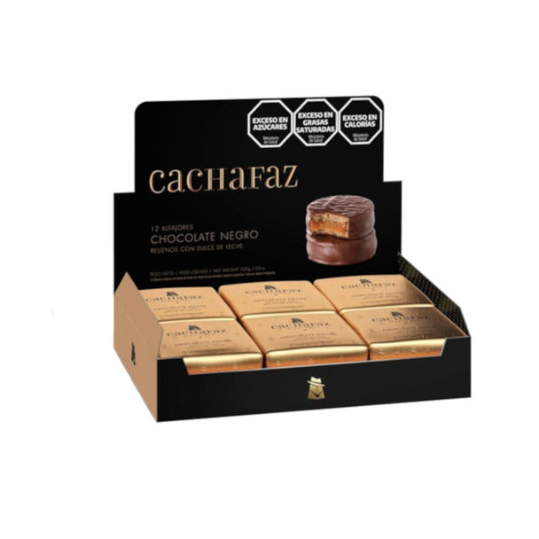 Pampa Direct Cachafaz Alfajor Dark Chocolate with Dulce de Leche (box of 12)