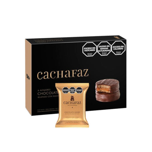 Pampa Direct Cachafaz Alfajor Dark Chocolate with Dulce de Leche (box of 6)