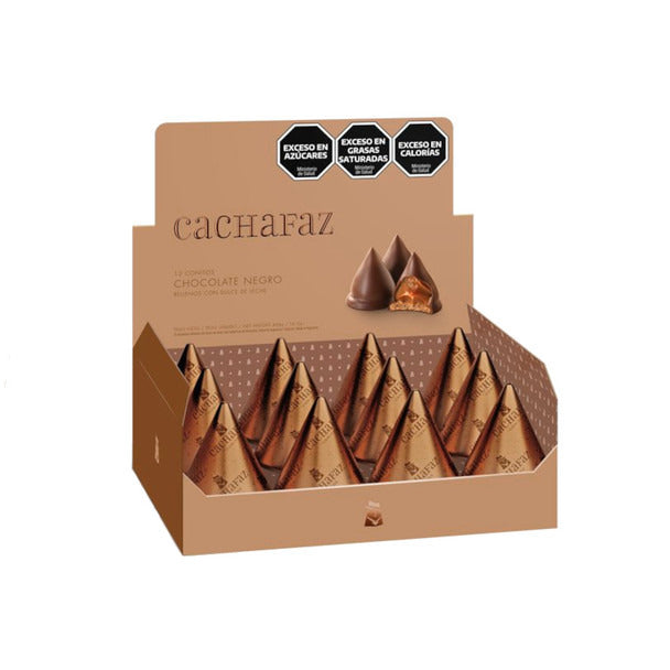 Pampa Direct Cachafaz Dulce de Leche Conitos Cone Cookies Filled with Creamy Dulce de Leche and Milk Chocolate Covered, 456 g / 16 oz (box of 12)