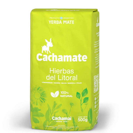 Pampa Direct Cachamai Cachamate Yerba Mate Litoral Herbs w/ Lemon Grass, 500 g / 1.1 lb