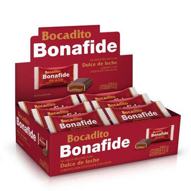 Pampa Direct Bonafide Dulce de Leche Bocadito Bite Traditional Bombón for Sharing (box of 24)