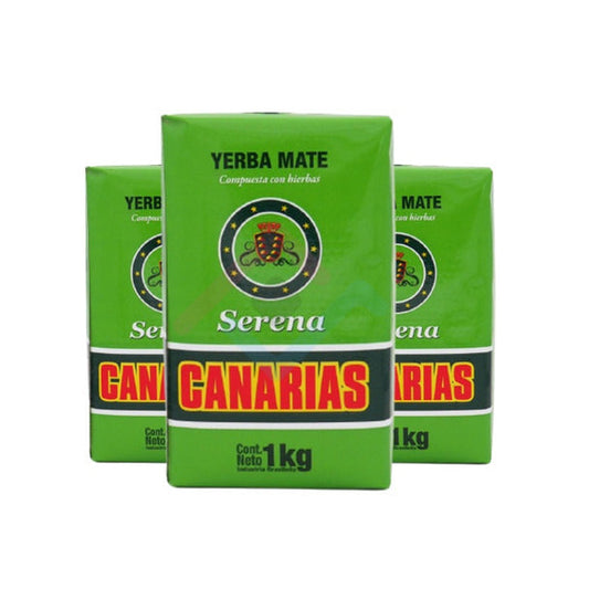 Pampa Direct Canarias Yerba Mate Serena Uruguay Yerba, 1 kg / 1.1 lb (pack of 3)