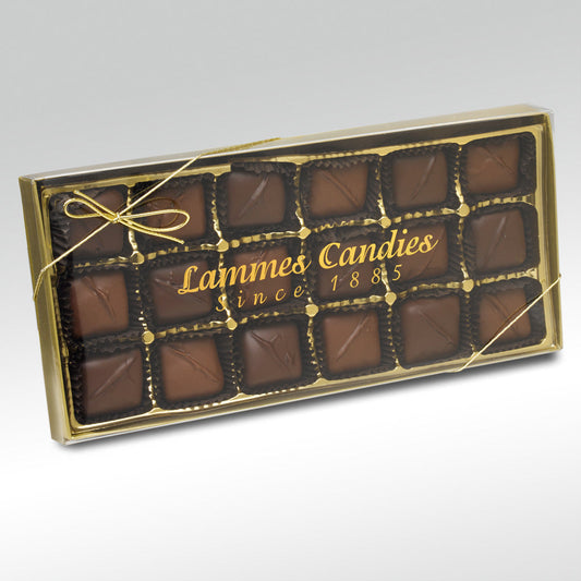 Lammes Candies Chocolate Caramels, 18 Piece