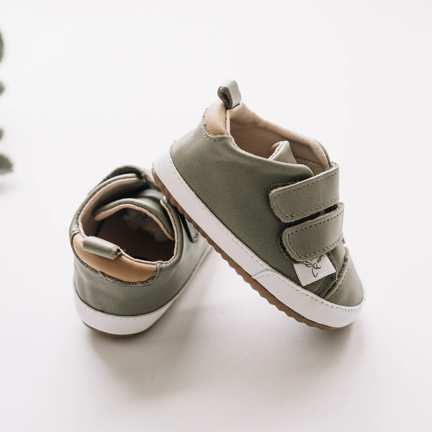 Little Love Bug Co. Casual Army Green Low Top {Premium Leather}