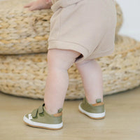 Little Love Bug Co. Casual Army Green Low Top {Premium Leather}