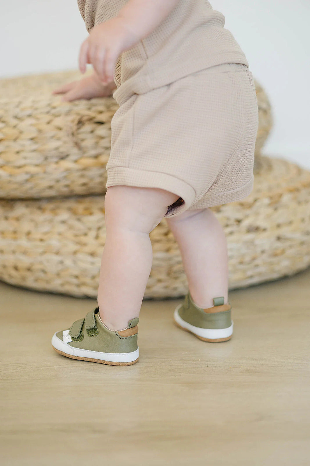 Little Love Bug Co. Casual Army Green Low Top {Premium Leather}