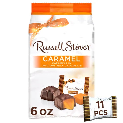 Russell Stover Chocolates Milk Chocolate Caramels Favorites, 6 oz. Bag