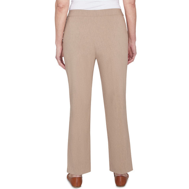 Alfred Dunner Women's Classic Charmed Average Length Pant - TOAST