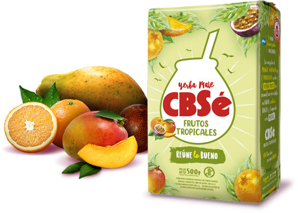 Pampa Direct CBSé Yerba Mate Frutos Tropicales Tropical Fruits, 500 g / 1.1 lb