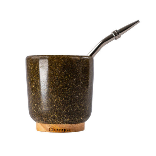 Pampa Direct Changüi Artisan Mate & Nickel-Plated Bronze Straw with Removable Filter for Perfect Enjoyment