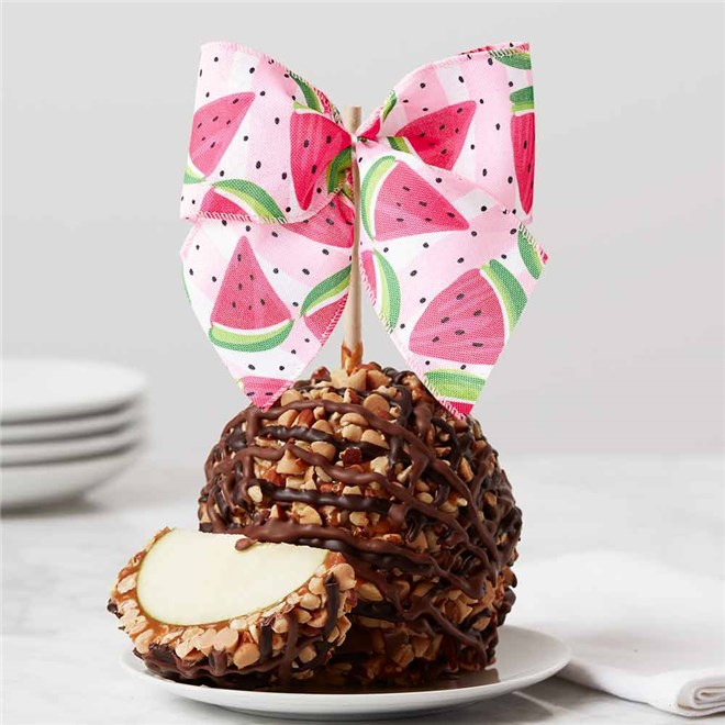 Mrs Prindables Watermelon Ribbon Jumbo Caramel Apple