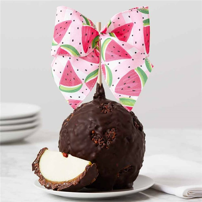 Mrs Prindables Watermelon Ribbon Jumbo Caramel Apple