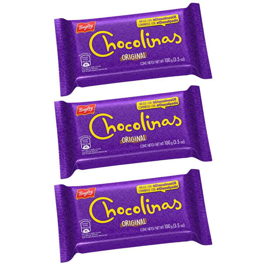 Pampa Direct Chocolinas Traditional Chocolate Cookies, Perfect for Cakes with Dulce de Leche Chocotorta, 100 g / 3.52 oz (pack of 3)