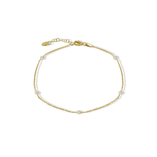 ARGENTO VIVO THE ESSENTIAL CZ CIRCLE ANKLET 1