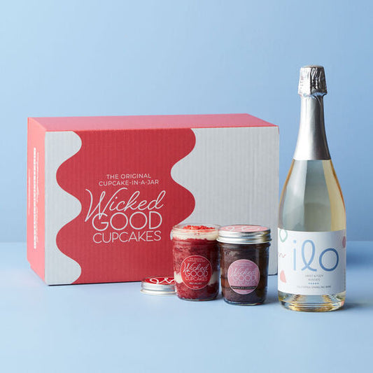 Hickory Farms Cupcake 2-Pack & Moscato Gift Set