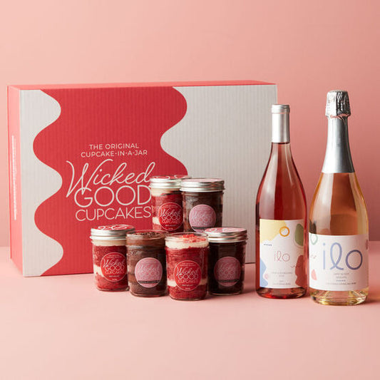 Hickory Farms Cupcake 6-Pack & Rosé + Moscato