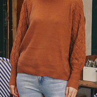 Cupshe Pumpkin Spice Textured Knit Sweater (x2)