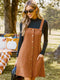 Cupshe Brown Corduroy Square Neck Pinafore Dress (x2)