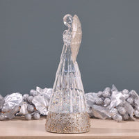 Cracker Barrel Angel Gold Wings Glitter Globe