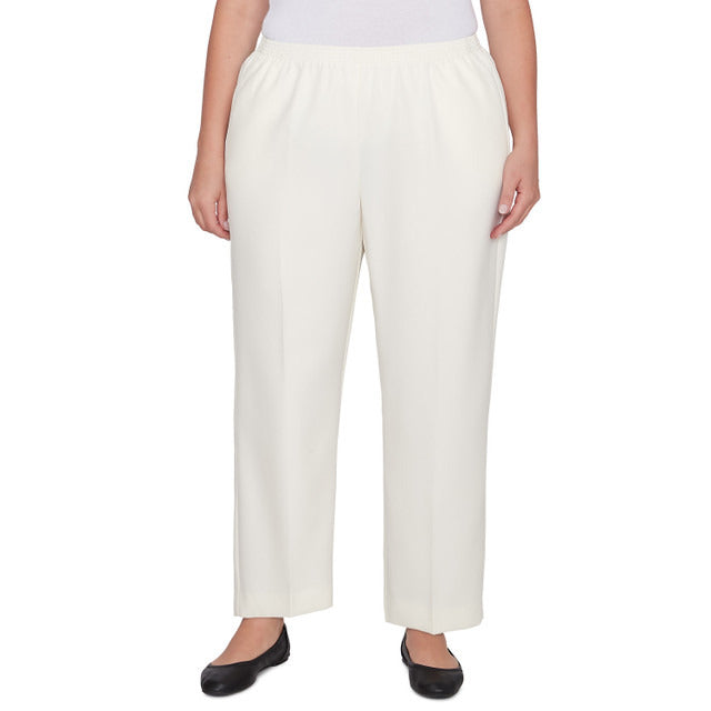 Alfred Dunner Plus Women's Classic Accord Elastic Waist Short Length Pant