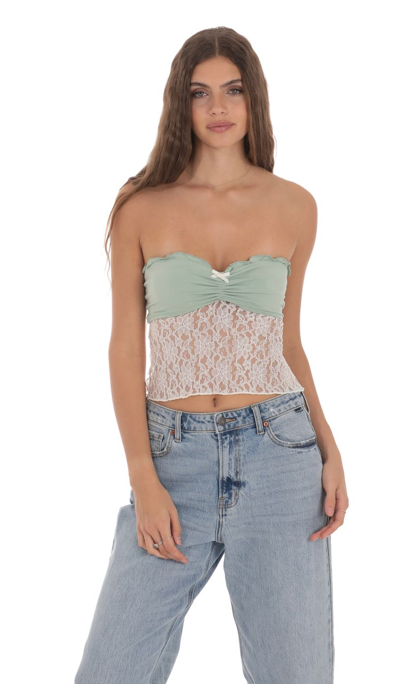 Lucy in the Sky Strapless Lace Top