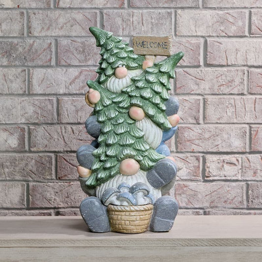 Cracker Barrel LED Stacked Gnome Decor