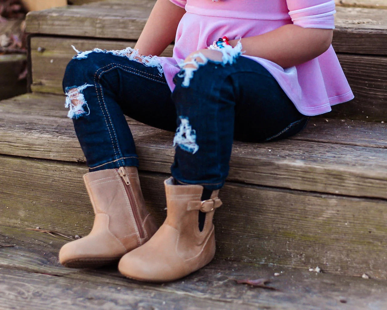 Little Love Bug Co. Desert Sand Riding Boot {Premium Leather}