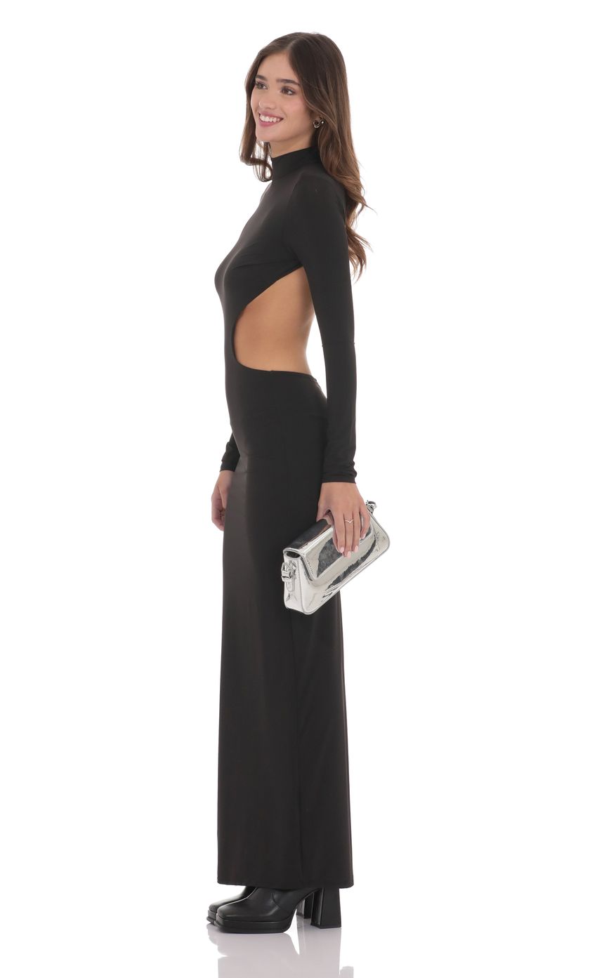 Lucy In The Sky Cutout Maxi Dress in Black