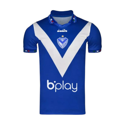 Pampa Direct Diadora Polo Shirt Vélez Sarsfield Alternate Jersey 2023, Blue, Men's Sportswear