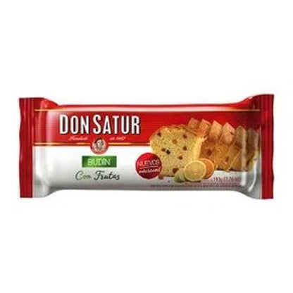 Pampa Direct Don Satur Budín Vainilla con Frutas Fruit Pudding Perfect Pound Cake for Mates, 190 g / 6.7 oz