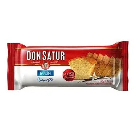 Pampa Direct Don Satur Budín Vainilla Vanilla Flavored Pudding Perfect Pound Cake for Mates, 190 g / 6.7 oz