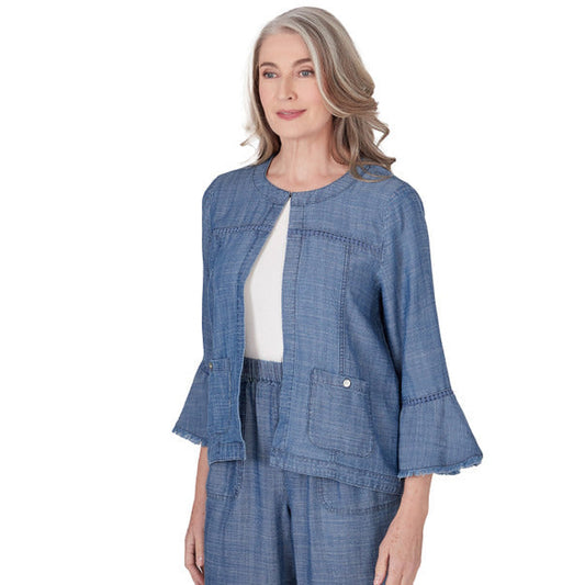 Alfred Dunner Women's Chambray Jacket