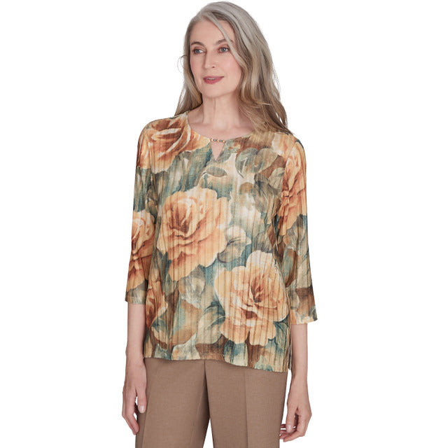 Alfred Dunner Women's Vintage Floral Top