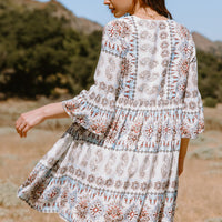 Cupshe Paisley Boho Flared Sleeve Mini Dress